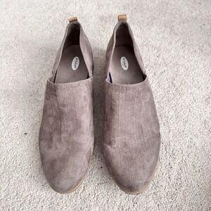 Dr. Scholl's Women's Ruler Slip-on Loafers Taupe Textured MicroSuede‎ Size 9